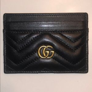 Gucci Black GG Marmont Card Holder